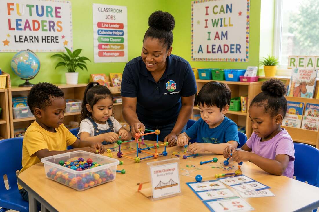 A joyful child at Mercy Land Academy